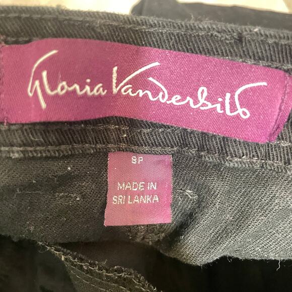 Gloria Vanderbilt Rail High Rise Black Straight-Leg Jeans Women's Size 8 Petite - Picture 8 of 8